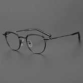 Eloise Vintage Titanium Eyeglasses Frame Round Frames Southood Black